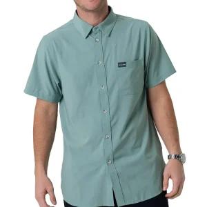 Burlebo Men's Ocean Swell Performance Button Up
