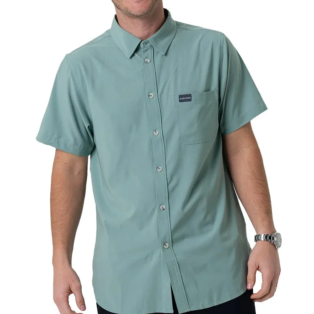Burlebo Men's Ocean Swell Performance Button Up