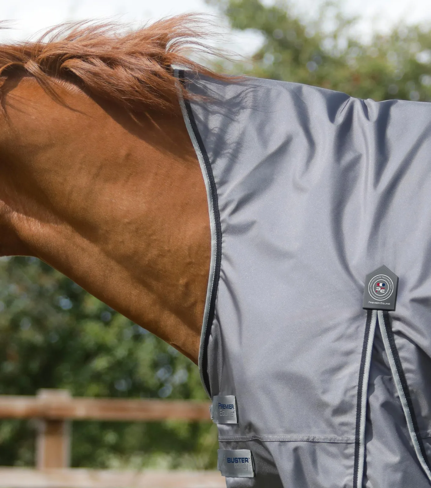 Buster Hardy 0g Half Neck Turnout Rug Grey - Image 2