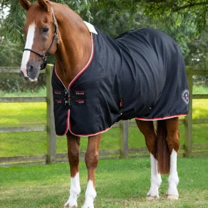 Buster Waffle Horse Cooler Rug Black