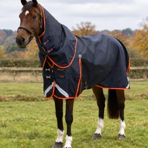 Buster Zero Turnout Rug with Classic Neck Cover Navy