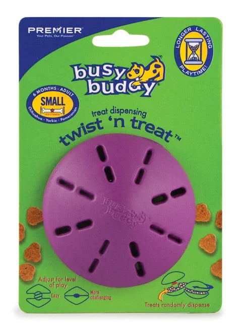 Busy Buddy Twist n Treat Toy Purple SM - Image 2