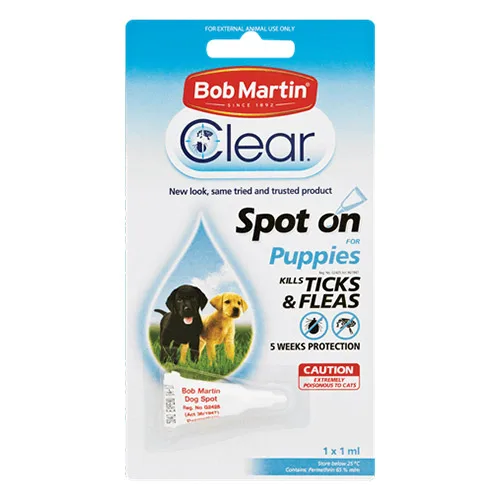 Buy Bob Martin Clear Ticks & Fleas Spot On for Dog Supplies at lowest Price