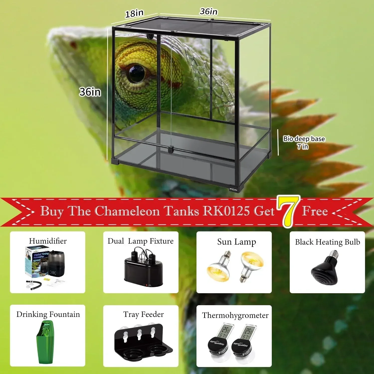 Buy REPTIZOO specific Chameleon tank get free products