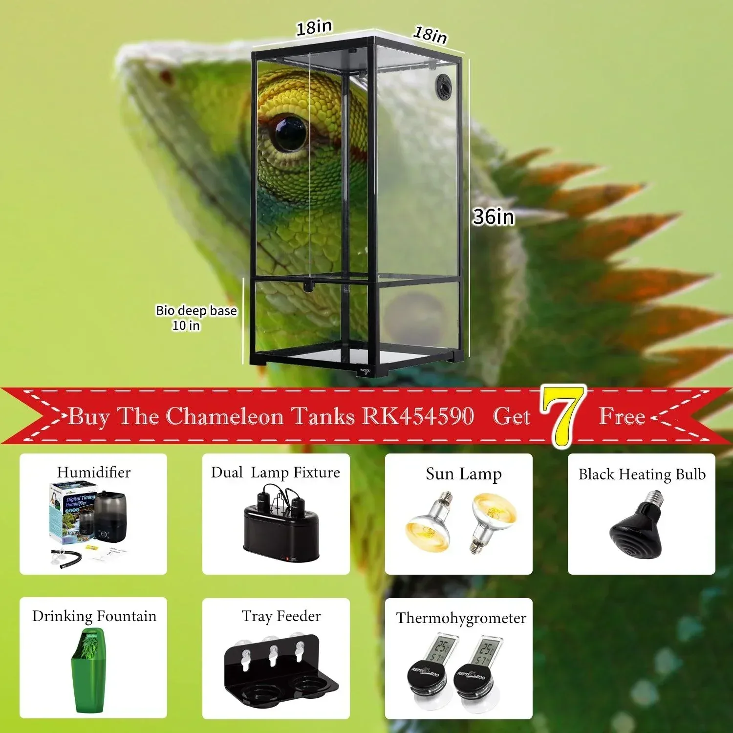Buy REPTIZOO specific Chameleon tank get free products - Image 2