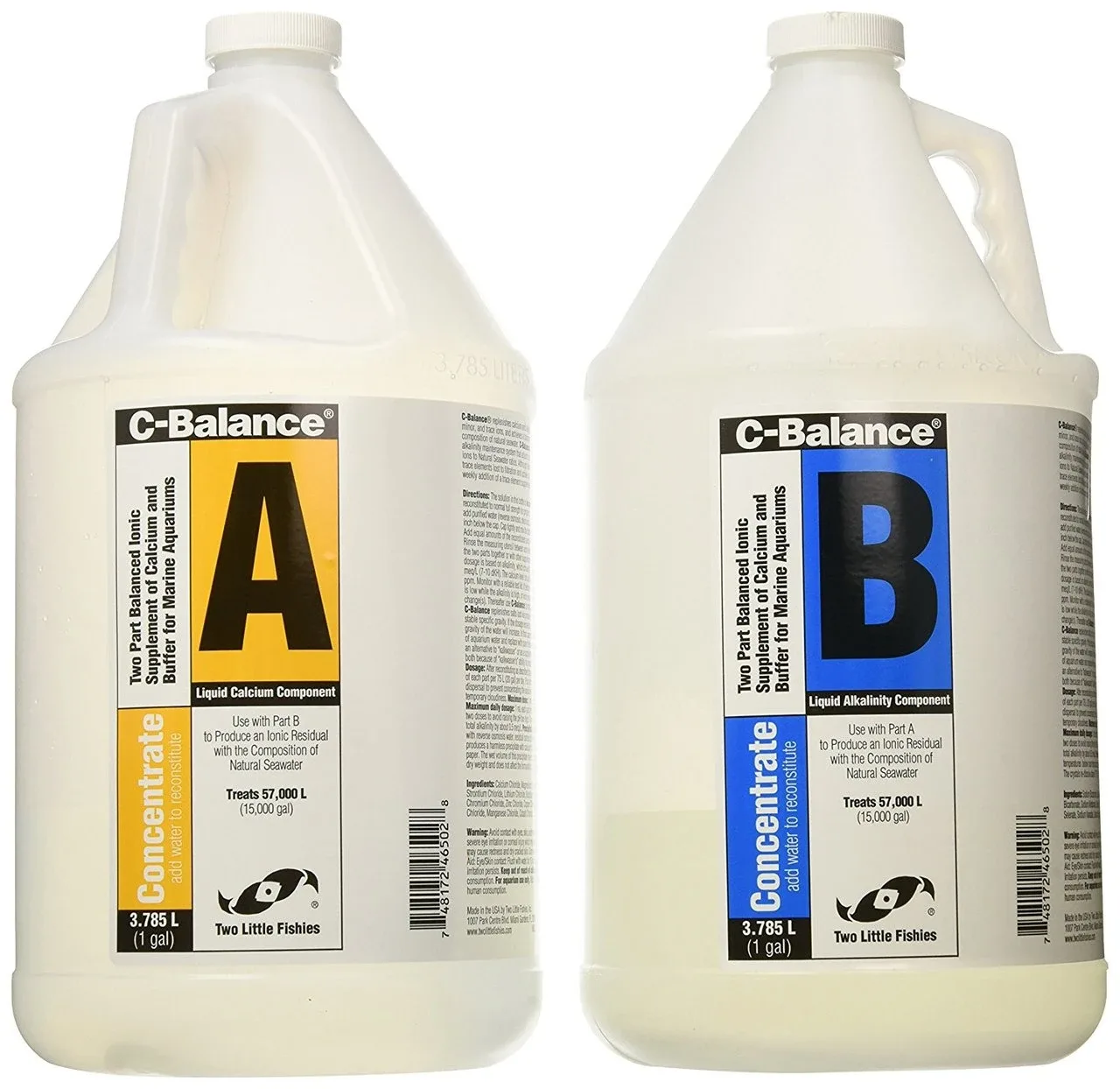 C-Balance 2 Part Supplement (2 Gallon Set) 2x - 1 Gallon Bottles - Two Little Fishies