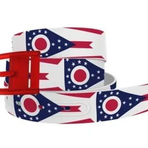 C4 Ohio Flag Belt with Red Buckle Combo