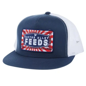 Cactus Alley Hat Co CA Feeds Navy/White Cap