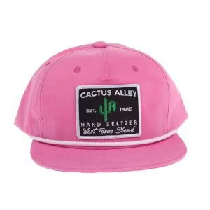 Cactus Alley Hat Co Logo Pink & White Cap