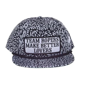 Cactus Alley Hat Co Team Ropers Black Leaf Cap