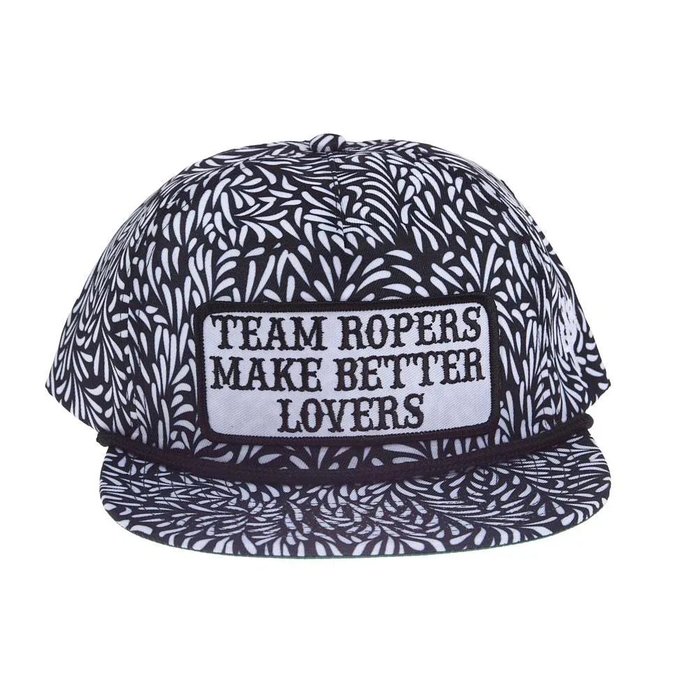 Cactus Alley Hat Co Team Ropers Black Leaf Cap