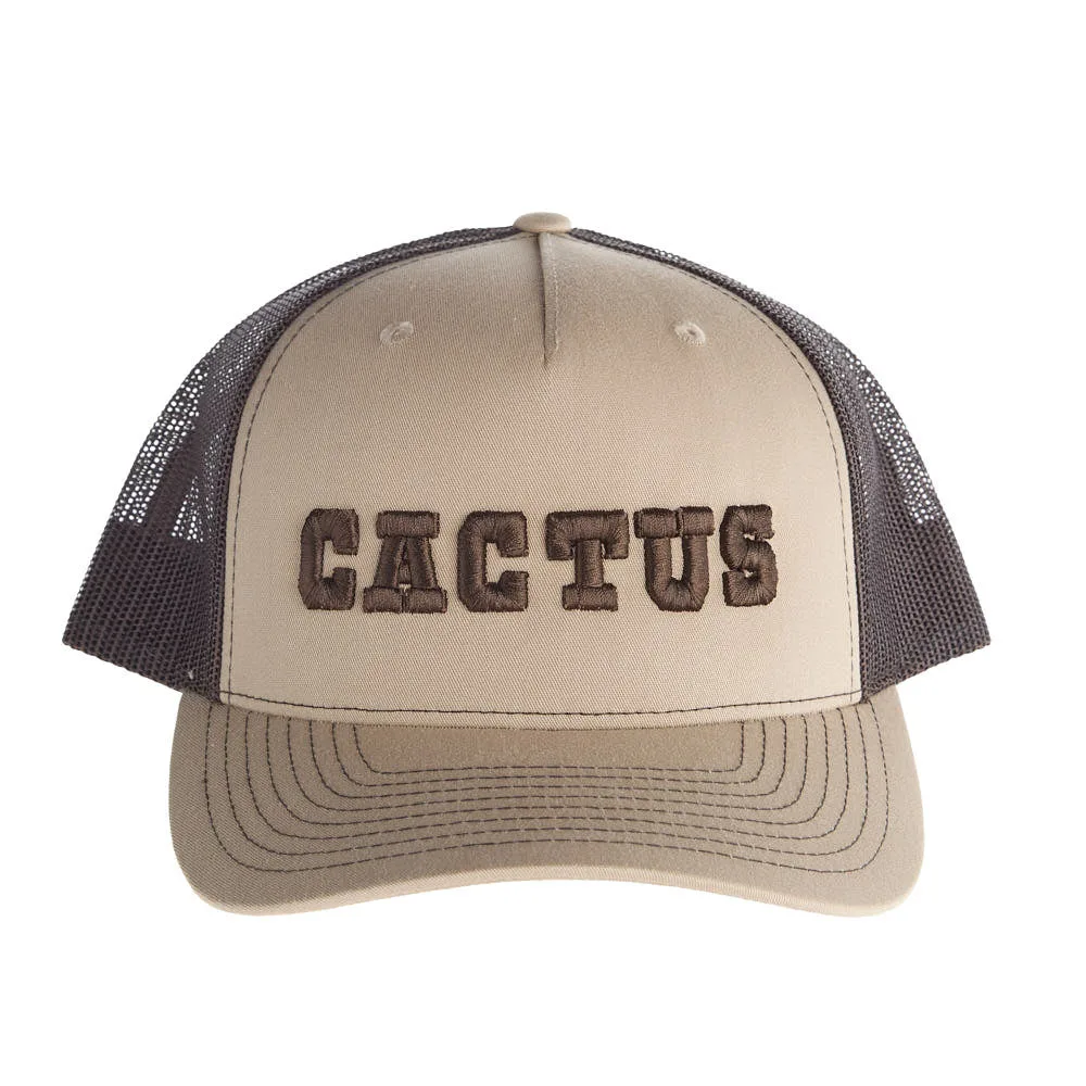 Cactus Gear Khaki and Coffee 3D Logo Mesh Back Cap - Image 2