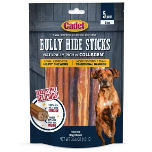 Cadet Bully Hide Sticks All-Natural Dog Chews Small Bully Stick Small (5 ct)