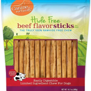 Canine Natural Hide Free 5 in Beef Stick, 40-Count