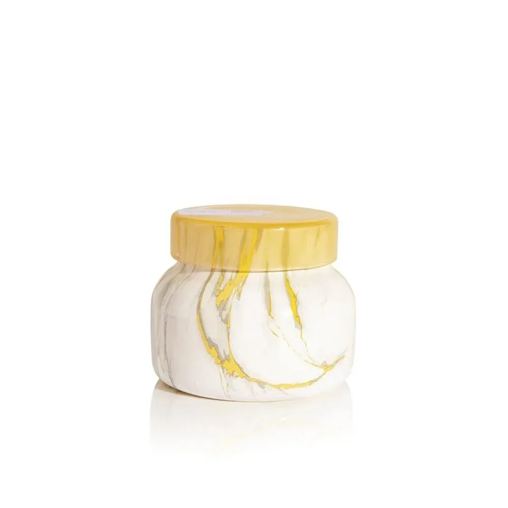 Capri Blue Pineapple Flower Modern Marble Petite Jar Candle