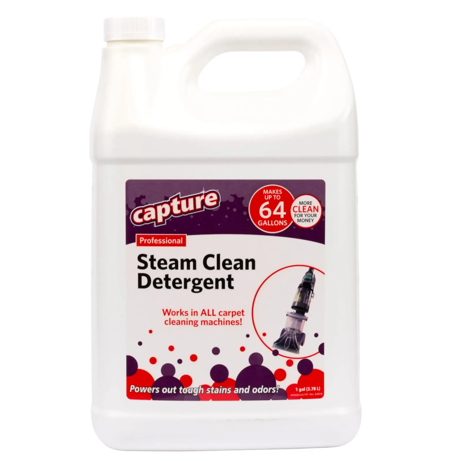 Capture Professional Steam Clean Detergent for All Machines Home, Car, Dogs & Cats Pet Carpet Cleaner Solution Strength Odor