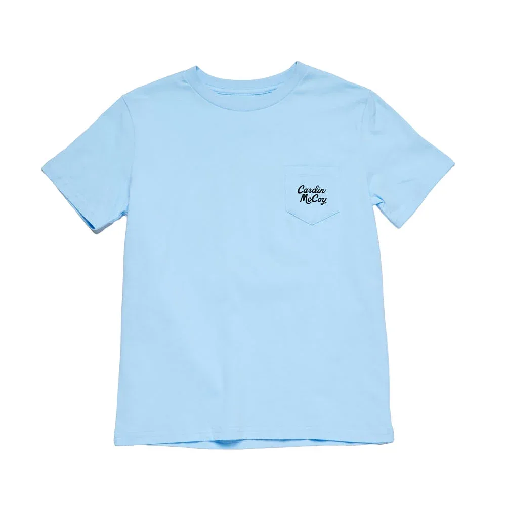 Cardin Mccoy Boy's Light Blue More Cowboys Short Sleeve Tee - Image 2
