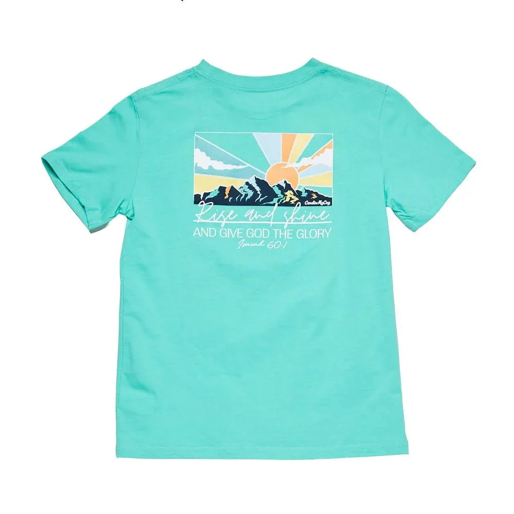 Cardin Mccoy Boys Rise and Shine Teal Shirt