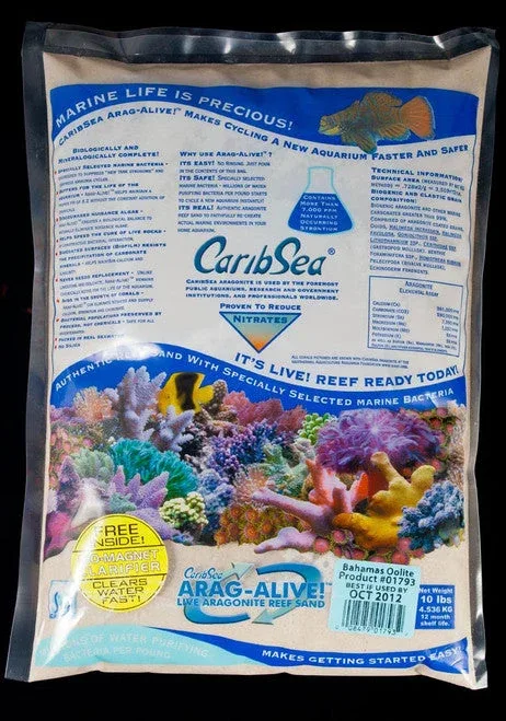 CaribSea Arag-Alive Bahamas Oolite Aquarium Sand 10 lb - Image 2