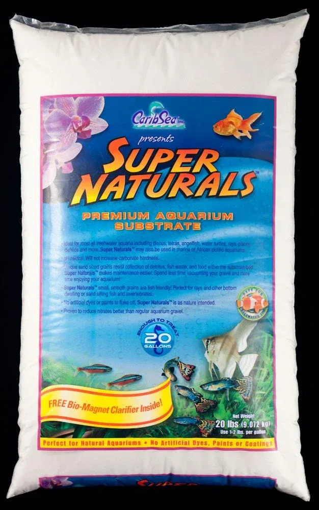 CaribSea Super Naturals Moonlight Aquarium Sand 20 lb