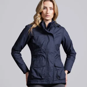 Cascata Ladies Waterproof Coat Navy