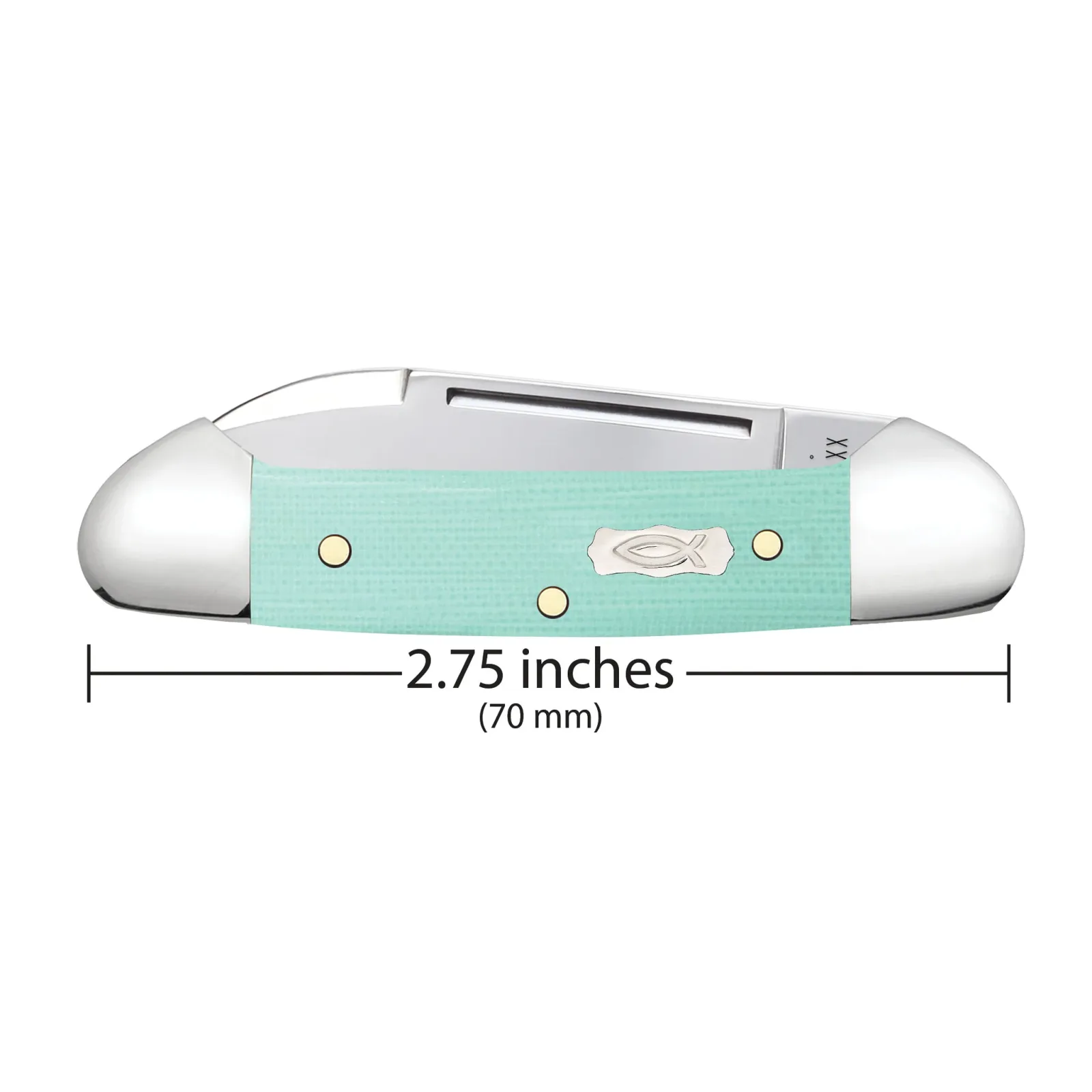 Case Knives Seafoam Green G 0 Smooth Baby Butterbean Knife - Image 2
