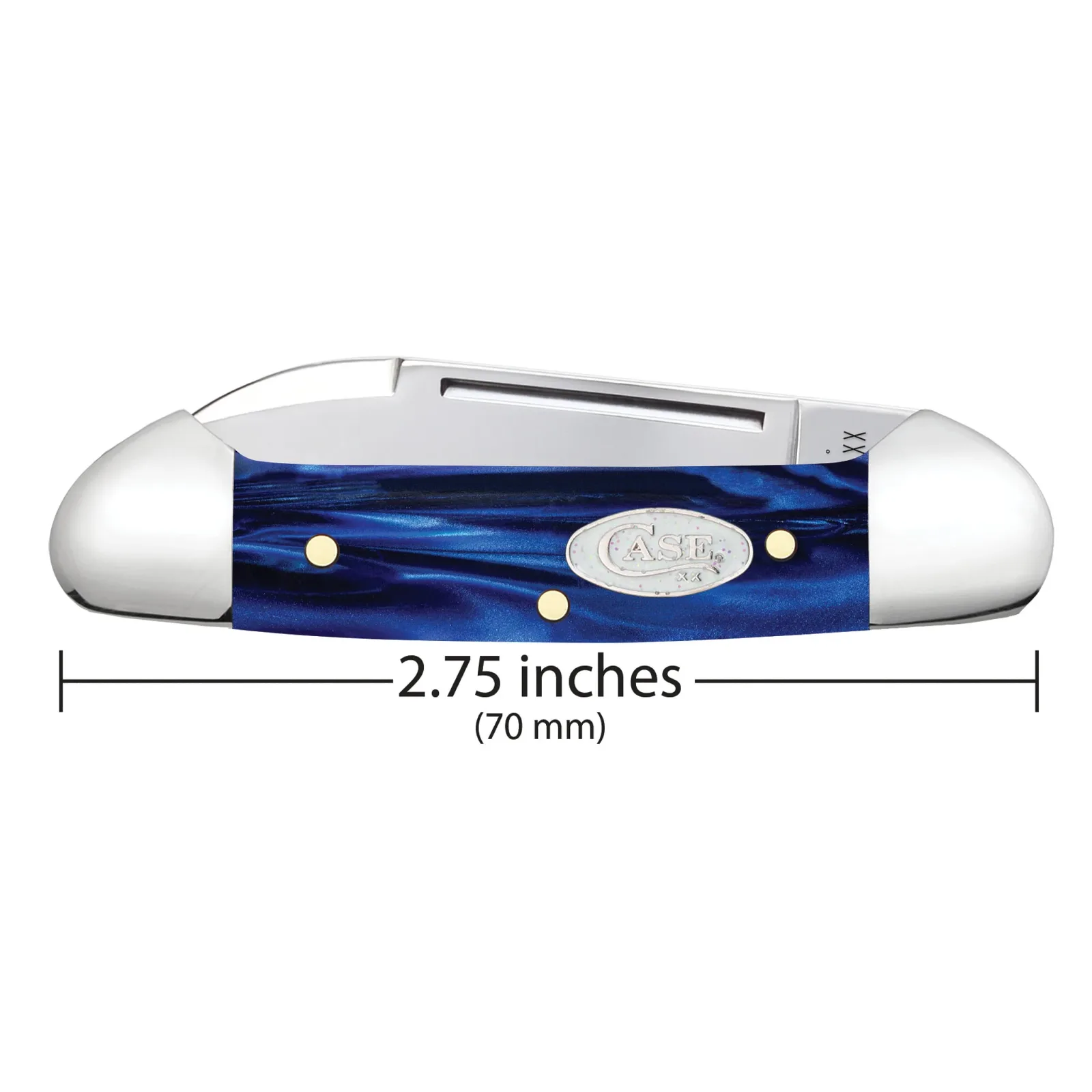 Case Knives Smooth Blue Pearl Kirinite Baby Butterbean - Image 2