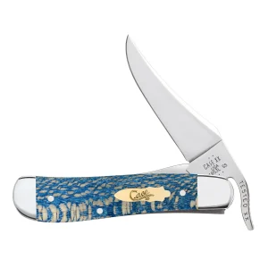 Case Knives Smooth Blue Sycamore Wood RussLock Knife