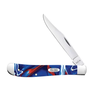 Case Knives Smooth Patriotic Kirinite Slimline Trapper Knife
