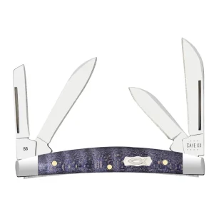 Case XX Small Congress Smooth Purple Curly Maple Pocket Knife CA80548