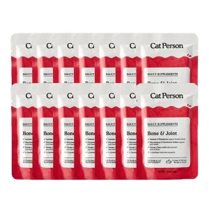Cat Person Bone & Joint Lickable Cat Supplement - Chicken & Shrimp Puree, 1.05 oz (14 Pouches)
