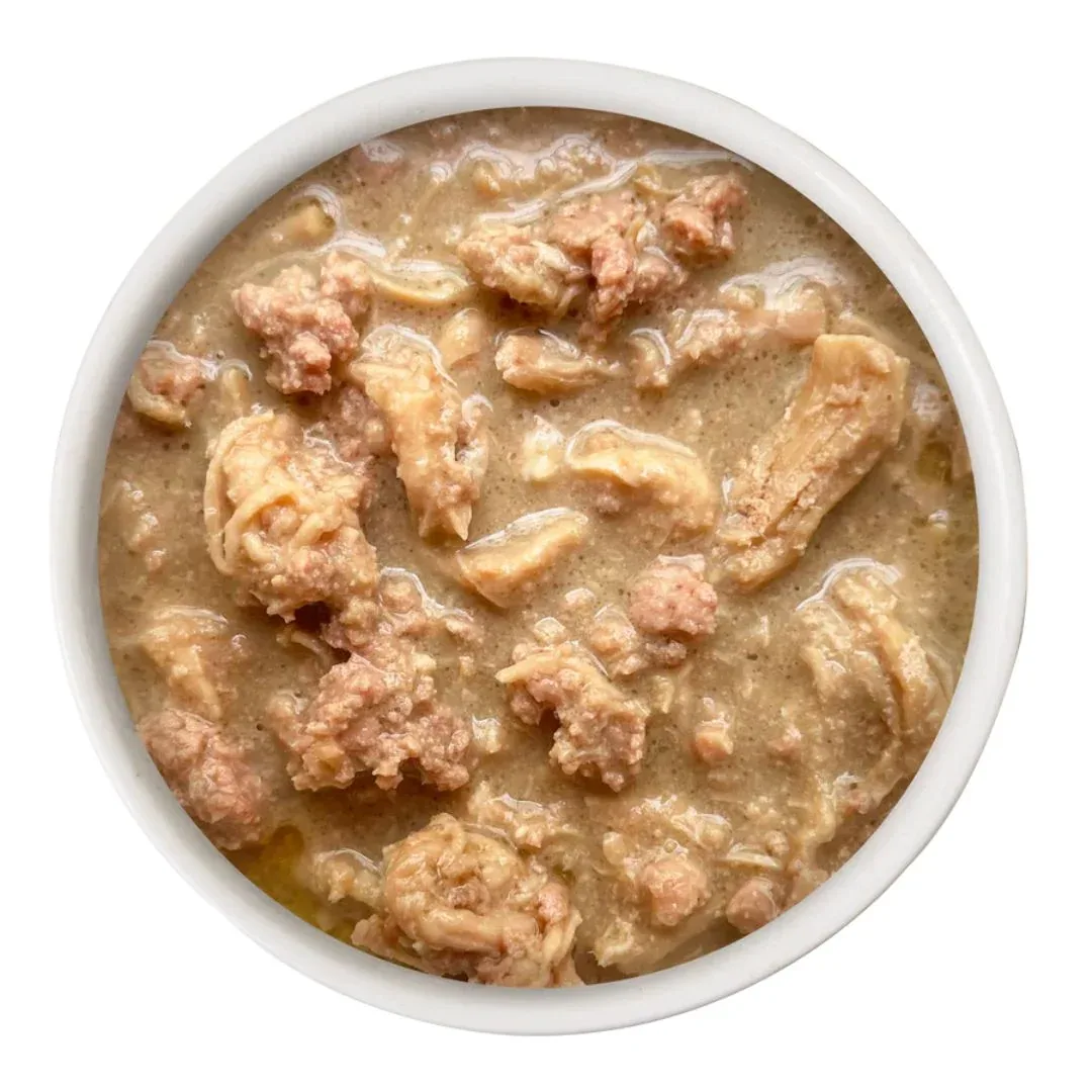 Cat Person Cat Bowl Booster Wet Cat Food - Chicken & Turkey Shreds in Broth, 2.75 oz, 24 ct - Image 2