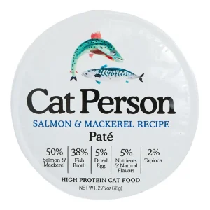 Cat Person Cat Pate Wet Cat Food - Salmon & Mackerel, 2.75 oz, 24 ct
