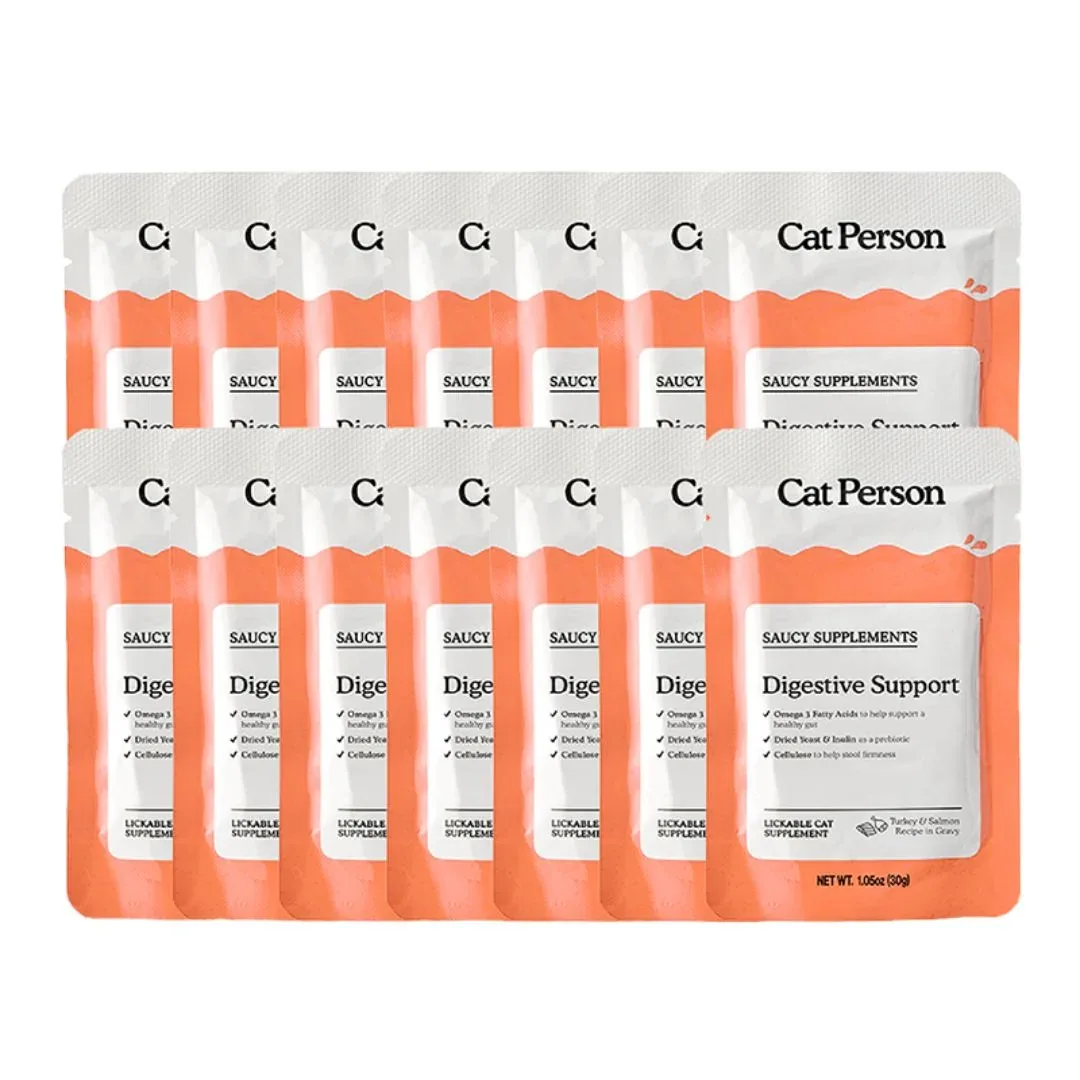 Cat Person Cat Supplements Digestive Support Turkey 1.05 oz Pouch 14 ct