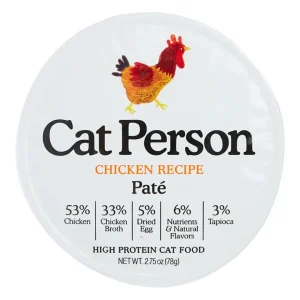 Cat Person Chicken Grain-Free Pate Wet Cat Food, 2.75 oz, 24 ct