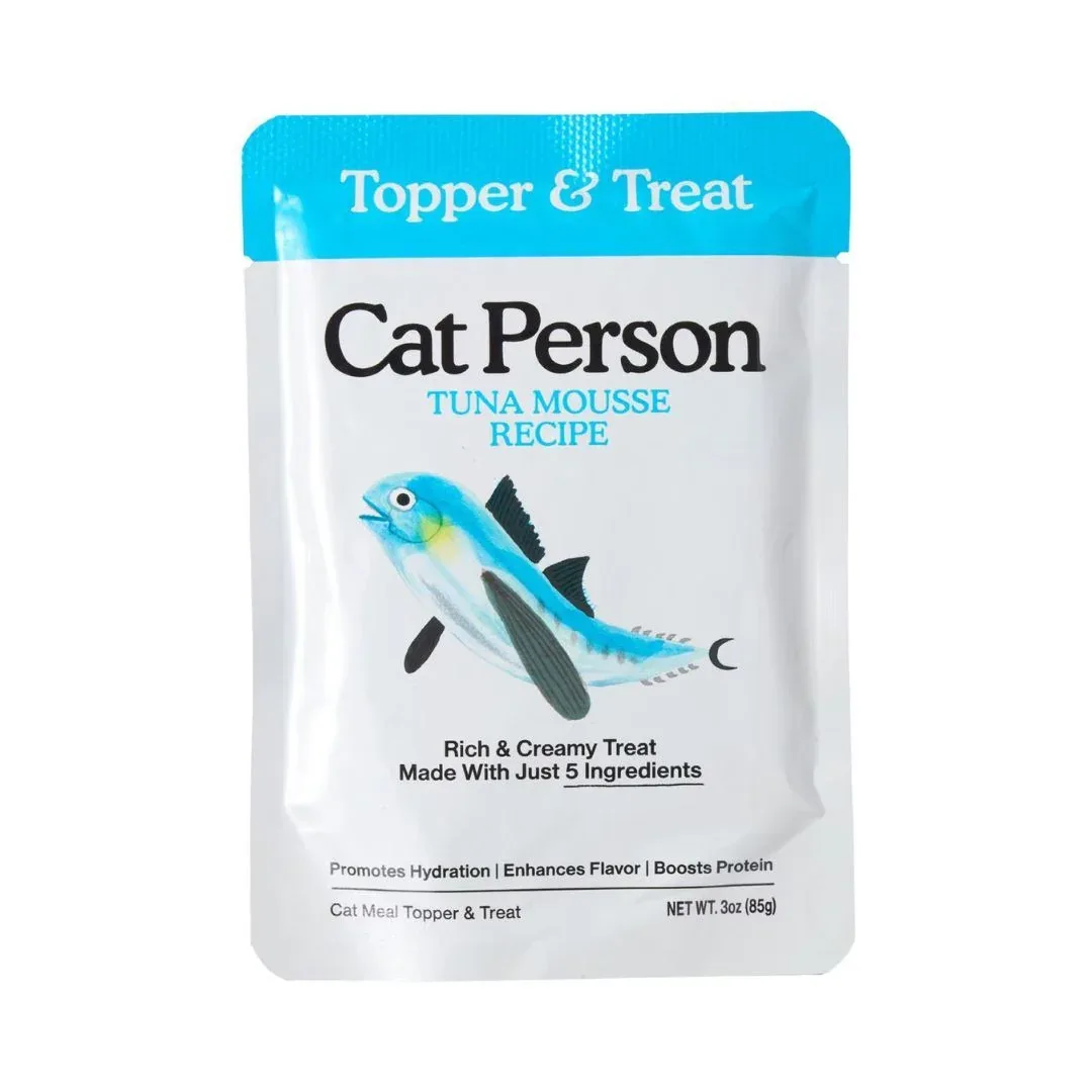 Cat Person Tuna Mousse Grain-Free Wet Cat Food Topper, 3 oz, 12 ct