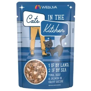 Cats in the Kitchen 1 If By Land, 2 If By Sea Tuna, Beef & Salmon in Gravy Recipe Wet Cat Food