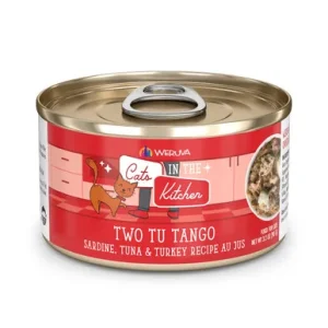 Cats in the Kitchen Two Tu Tango Sardine, Tuna and Turkey Recipe Au Jus Canned Cat Food