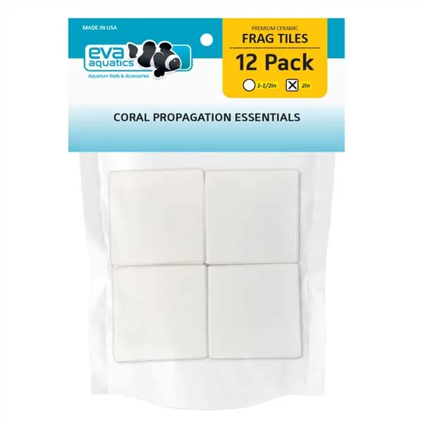 Ceramic Frag 2" Plug (12 pack) WHITE - Eva Aquatics