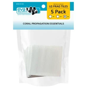 Ceramic Frag 3" Square Tile (5 pack) WHITE - Eva Aquatics