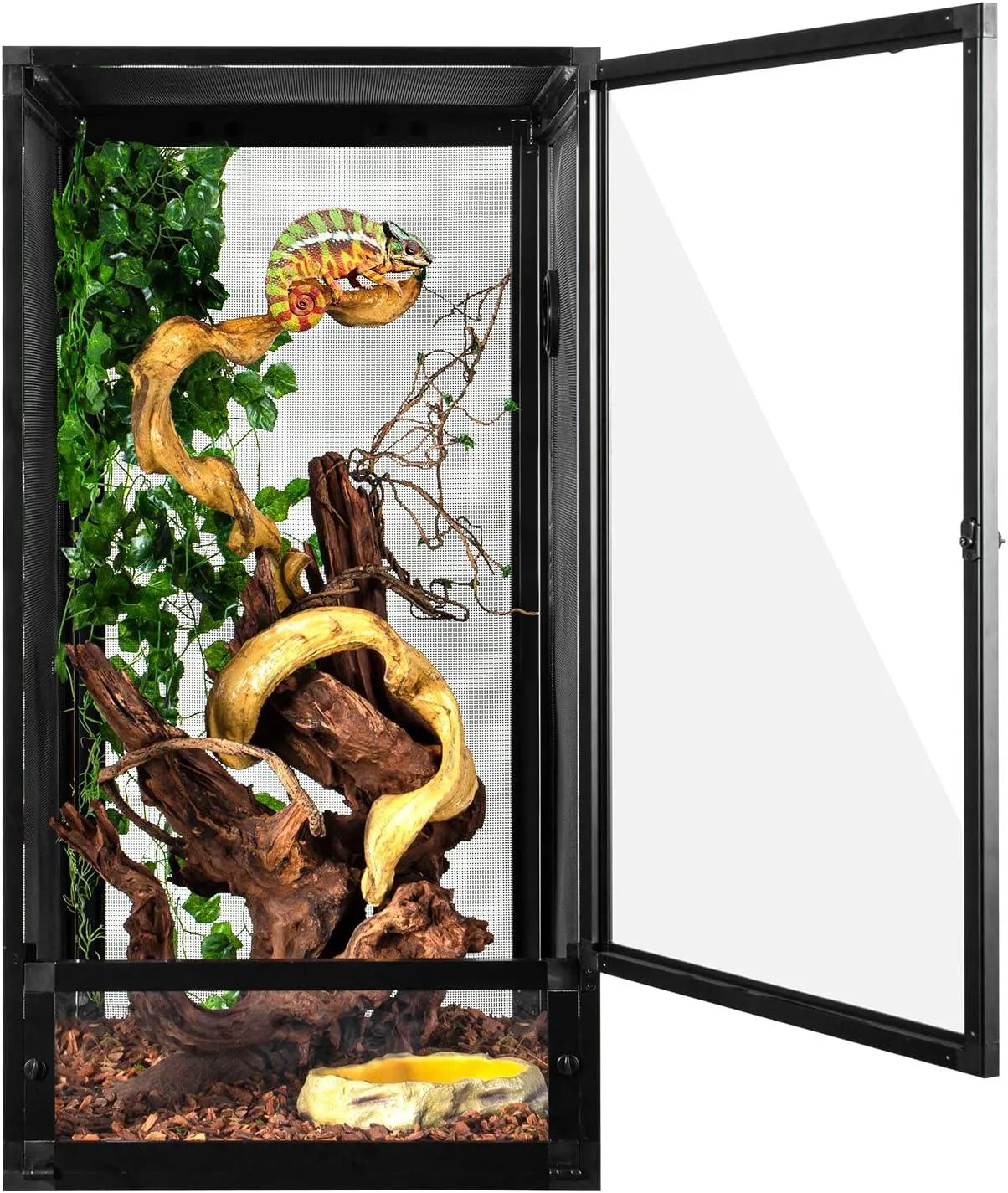 Chameleon Cages 120 Gallon 24x24x48inch Foldable Open Fresh Air Aluminum Screen - Image 2