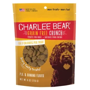 Charlee Bear Grain Free Crunch P.B. & Banana Flavor Dog Treats