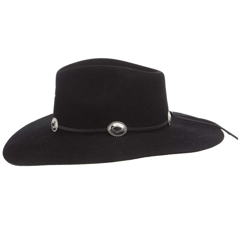 Charlie 1 Horse Traveler Black 3 3/4in Brim Concho Band Fashion Hat - Image 2