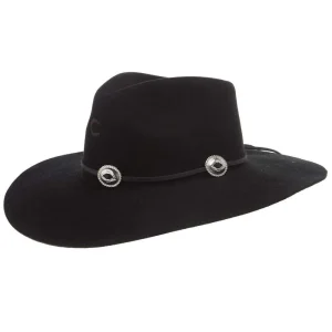 Charlie 1 Horse Traveler Black 3 3/4in Brim Concho Band Fashion Hat