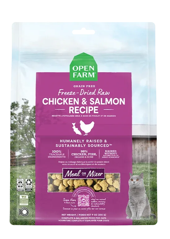 Chicken & Salmon Freeze Dried Raw Morsels for Cats