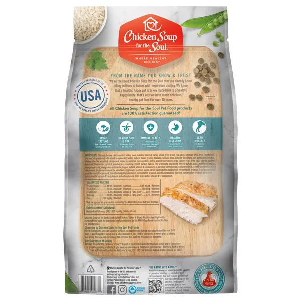 Chicken Soup For The Soul Chicken, Turkey & Brown Rice Adult Recipe Dry Dog Food - Image 2