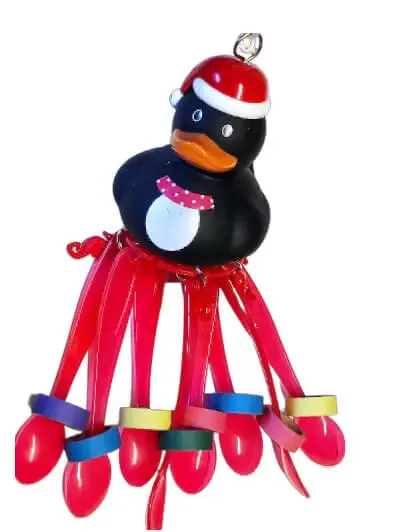 Christmas spoons bird toy