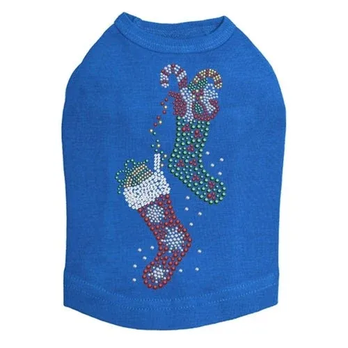Christmas Stockings Dog Tank-in Many Colors - Image 2