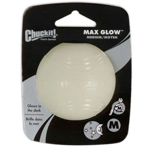 Chuckit! Max Glow Ball Dog Toy White MD - Image 2