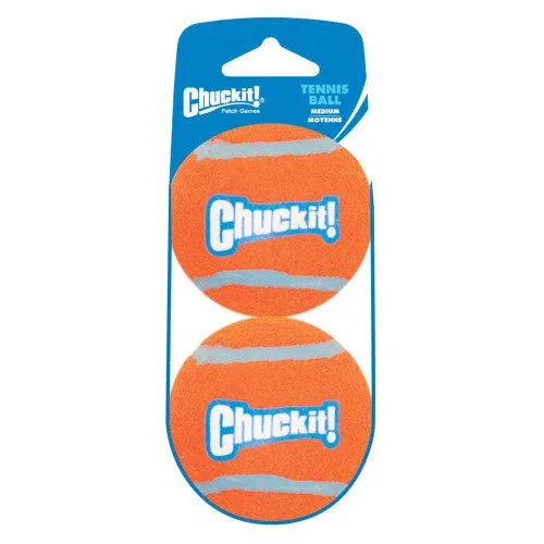 Chuckit! Tennis Ball Dog Toy Shrink Sleeve Orange/Orange MD 2pk - Image 2